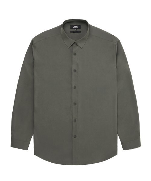 MUSINSA STANDARD（ムシンサスタンダード）の「リラックスフィットシルキーシャツ[カーキ]（シャツ/ブラウス・メンズ・その他・SMALL/MEDIUM/LARGE/X-LARGE/XX-LARGE）」の14枚目の写真