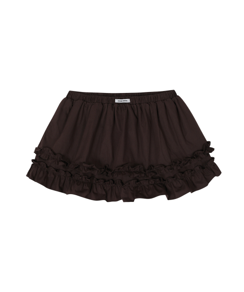 CRANK（クランク）の「フリルレイヤードミニスカート_ブラウン（スカート・レディース・その他・FREE）」の5枚目の写真