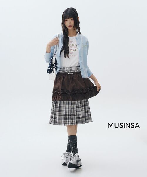 CRANK（クランク）の「フリルレイヤードミニスカート_ブラウン（スカート・レディース・その他・FREE）」の7枚目の写真