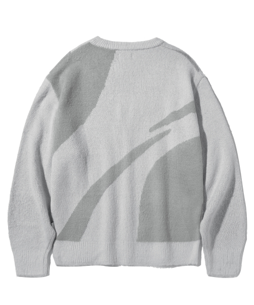 F.ILLUMINATE(フィルミネイト)の「シンボルジャガードラウンドニット-グレー(ニット/セーター・メンズ・その他・SMALL/MEDIUM/LARGE)」の2枚目の写真