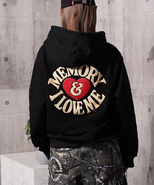 MEMORY】バックロゴ I LOVE ME プルパーカー / Back Logo I LOVE ME 