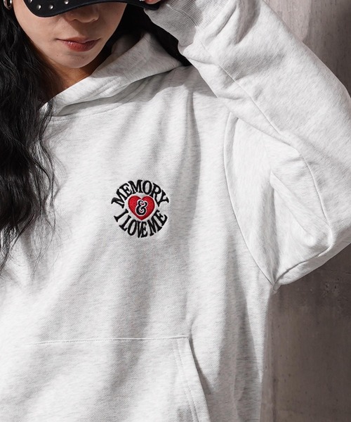 MEMORY】バックロゴ I LOVE ME プルパーカー / Back Logo I LOVE ME