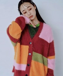 Paradise Picnic | HCAE マルチカラーシャギーニットカーディガン(カーディガン/ボレロ)