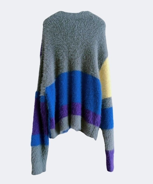 Paradise Picnic（パラダイスピクニック）の「HCAE マルチカラーシャギーニットカーディガン（カーディガン/ボレロ・レディース・グレー/レッド・FREE）」の12枚目の写真