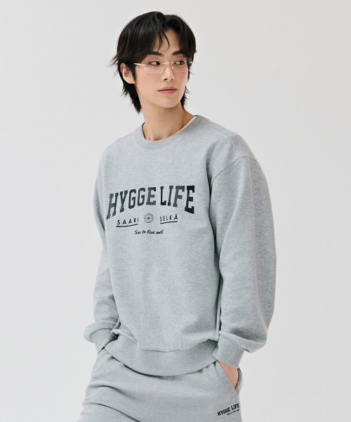 CHASECULT(チェイスカルト)の「共用エッセンシャルアーチレタリングスウェット-DERU5111B0B(スウェット・メンズ・ライトグレー・100/110/95/105/90)」の2枚目の写真