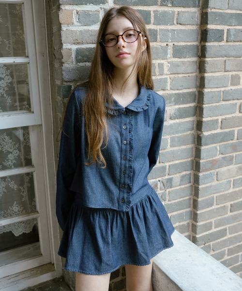 LETTER FROM MOON(レターフロムムーン)の「ポイレースデニムスカート(濃紺)(スカート・レディース・その他・SMALL/MEDIUM)」の5枚目の写真