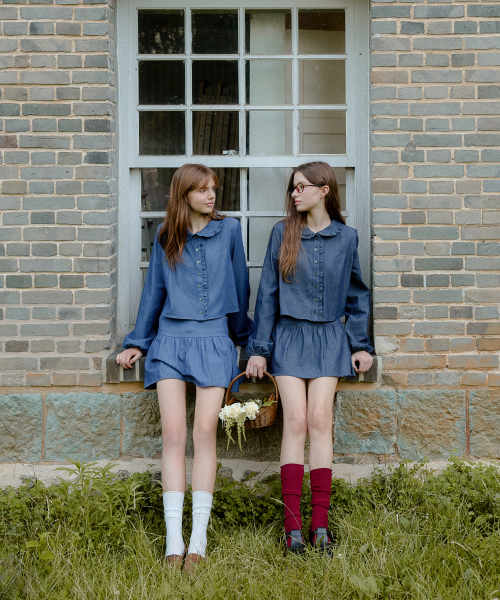 LETTER FROM MOON(レターフロムムーン)の「ポイレースデニムスカート(濃紺)(スカート・レディース・その他・SMALL/MEDIUM)」の6枚目の写真