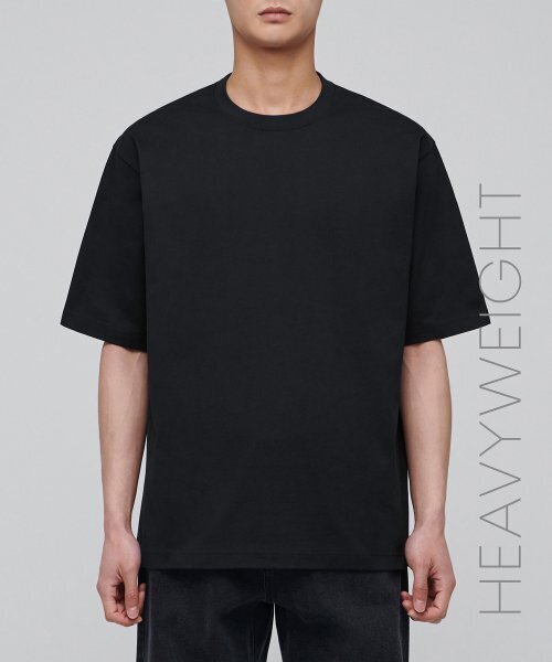 MUSINSA STANDARD（ムシンサスタンダード）の「ヘビーウェイトリラックスクルーネックTシャツ[ブラック]（Tシャツ/カットソー・メンズ・その他・SMALL/MEDIUM/LARGE/X-LARGE/XX-LARGE）」の9枚目の写真