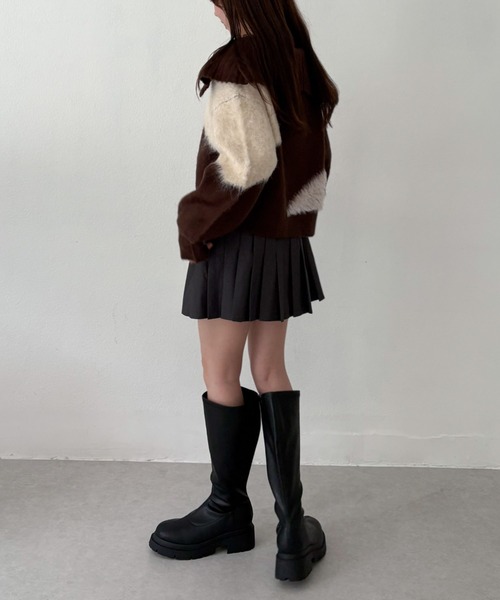 archives（アルシーヴ）の「ハーフＺＩＰインターシャニットプルオーバー（ニット/セーター・レディース・アイボリー/グレー/ブラウン・MEDIUM）」の19枚目の写真