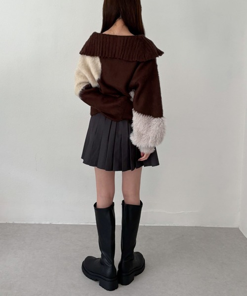 archives（アルシーヴ）の「ハーフＺＩＰインターシャニットプルオーバー（ニット/セーター・レディース・アイボリー/グレー/ブラウン・MEDIUM）」の20枚目の写真