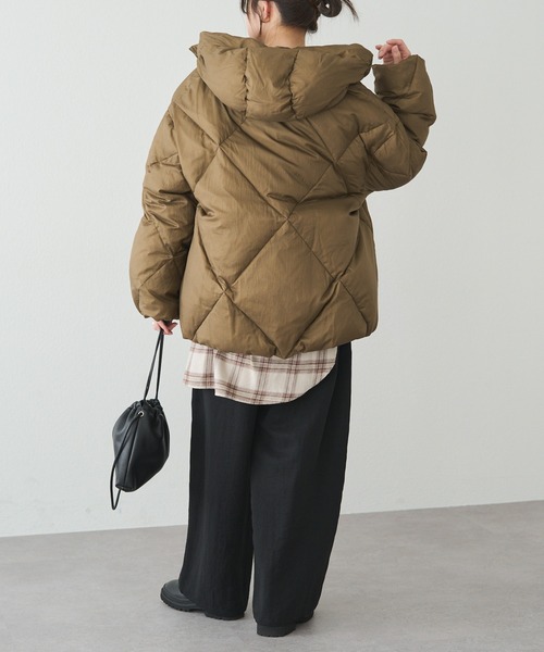 PUAL CE CIN リサイクルダウンジップアップフードジャケット リサイクルダウンジップアップフードジャケット（ダウンジャケット