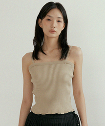 LINGSEOUL（リングソウル）の「ribbed bustier knit-khaki（ニット/セーター・レディース）」