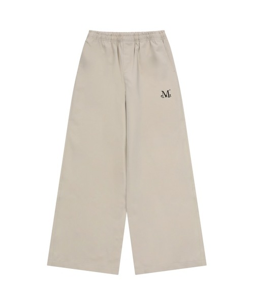 MUCENT（ムセント）の「ラオンポリワイドバンディングパンツ 男女共用 (2カラー)（その他パンツ・レディース・ブラック/Beige・MEDIUM/LARGE）」の2枚目の写真