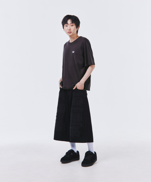 SCALLYWAG（スカリーワグ）の「ジグザグステッチバミューダデニム[ブラック]（その他パンツ・レディース・その他・SMALL/MEDIUM/LARGE/X-LARGE）」の6枚目の写真