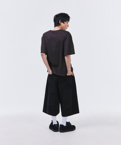 SCALLYWAG（スカリーワグ）の「ジグザグステッチバミューダデニム[ブラック]（その他パンツ・レディース・その他・SMALL/MEDIUM/LARGE/X-LARGE）」の7枚目の写真