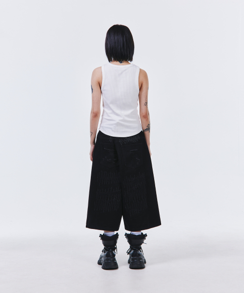 SCALLYWAG（スカリーワグ）の「ジグザグステッチバミューダデニム[ブラック]（その他パンツ・レディース・その他・SMALL/MEDIUM/LARGE/X-LARGE）」の16枚目の写真