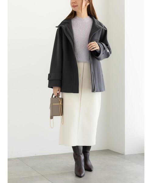 Te chichi（テチチ）の「メルトンジャージーナロースカート（スカート・レディース・ネイビー/モカ/オフホワイト・F）」の6枚目の写真