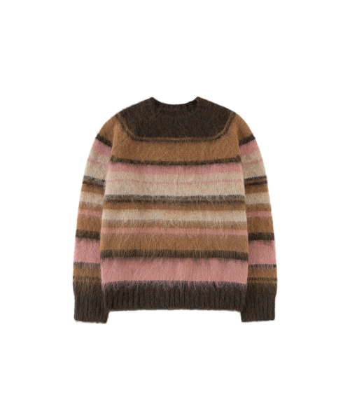 VANONE ATELIER(バノンアトリエ)の「KN4276 グラデーションストライプニット_Brown(ニット/セーター・レディース・ブラウン・FREE)」の2枚目の写真
