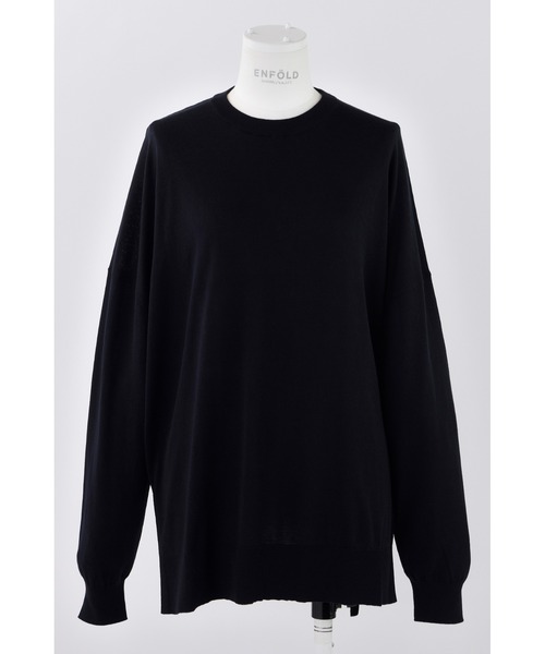 ENFOLD(エンフォルド)の「シルクコットン Circle プルオーバー(ニット/セーター・レディース・ライトブルー/イエロー/ダークネイビー・38)」の3枚目の写真