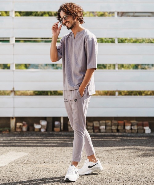 1minute 1second（ワンミニットワンセカンド）の「mp14364-diamond shaped jacquard knit pants イージーパンツ(1M26H100)（その他パンツ・メンズ・ブラック/オフホワイト/グレー・S/M/L/XL）」の9枚目の写真