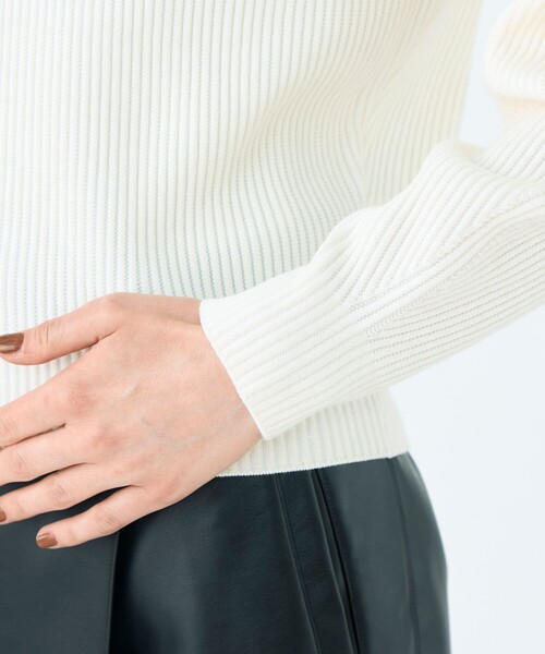 リンクスリブ ラウンドネックプルオーバー（ニット/セーター