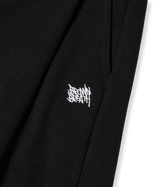 BROWNBREATH（ブラウンブレス）の「TAG TWO TUCK WIDE SWEAT PANTS - BLACK（スウェットパンツ・レディース・その他・SMALL/MEDIUM/LARGE/X-LARGE/2XL）」の5枚目の写真