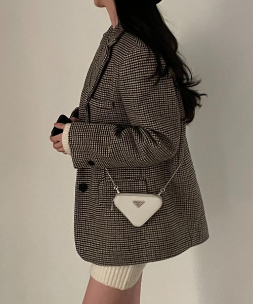 emi+（エミプラス）の「千鳥柄テーラードジャケット（テーラードジャケット・レディース・ブラック系その他/ブラウン系その他・FREE）」の4枚目の写真