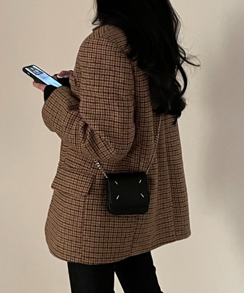 emi+（エミプラス）の「千鳥柄テーラードジャケット（テーラードジャケット・レディース・ブラック系その他/ブラウン系その他・FREE）」の9枚目の写真