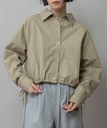 クロップド」に該当するシャツ/ブラウス（ベージュ系）ファッション