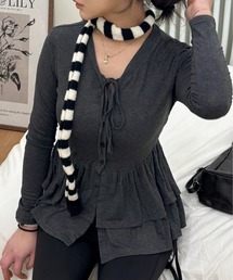 Vini | バイカラー ストライプ ニットタイマフラー(マフラー)