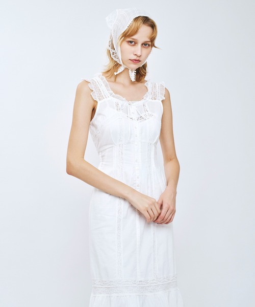 ME COUTURE（ミークチュール）の「レースMIXヴィクトリアンワンピース（ワンピース・レディース・ラベンダー/ピンク/オフホワイト・0/1）」の7枚目の写真