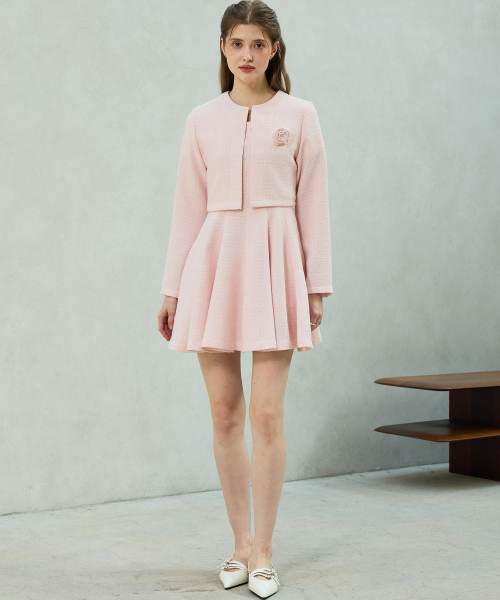 ARI(アリ)の「LANI TWEED CARDIGAN / PINK(カーディガン/ボレロ・レディース・ピンク・SMALL/MEDIUM)」の5枚目の写真