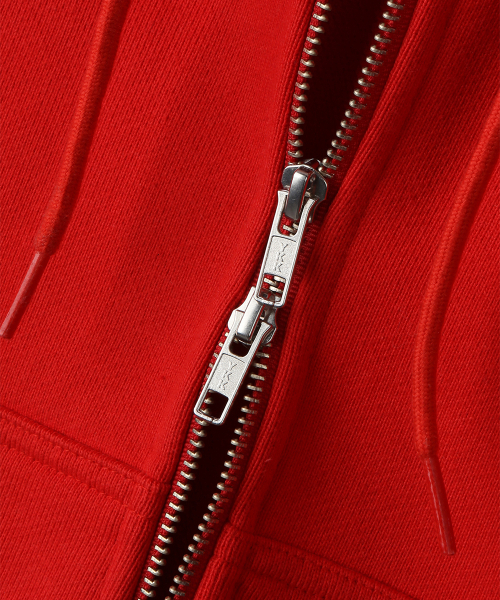 MOONSUN（ムーンサン）の「02 M.C UNISEX, Logo Hood Zip-up / Tomato（パーカー・メンズ・その他・MEDIUM/LARGE）」の5枚目の写真