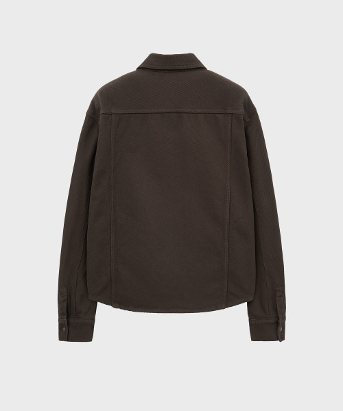 NOIRER（ノイア）の「コットンウィップコードウォッシュドクロップシャツ（ブラウン）（シャツ/ブラウス・メンズ・その他・48/50/52）」の3枚目の写真