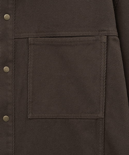 NOIRER（ノイア）の「コットンウィップコードウォッシュドクロップシャツ（ブラウン）（シャツ/ブラウス・メンズ・その他・48/50/52）」の5枚目の写真