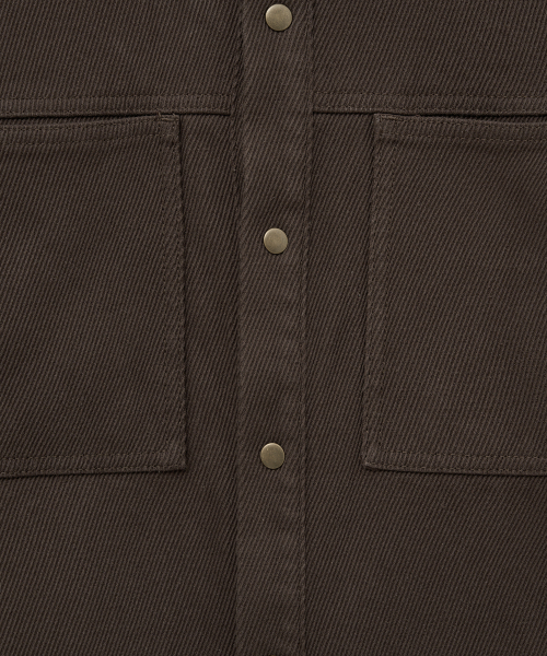 NOIRER（ノイア）の「コットンウィップコードウォッシュドクロップシャツ（ブラウン）（シャツ/ブラウス・メンズ・その他・48/50/52）」の6枚目の写真