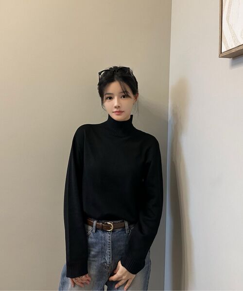 MICANE(ミケーネ)の「ネビュラウールホルガーメントポーラニット(ニット/セーター・レディース・グレー/ブラック・SMALL/MEDIUM/LARGE/X-LARGE)」の16枚目の写真