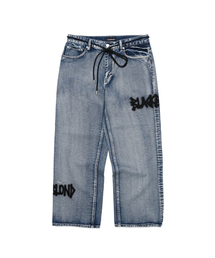 BLACK BLOND（ブラック ブロンド）の「ビビディグラフィティ メタルロゴデニムパンツ（スモークブルー）（デニムパンツ）」