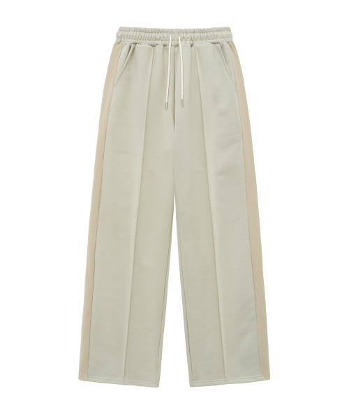 WEST GRAND BOULEVARD(ウエストグランドブルバード)の「ロードサイドヘビーウェイトスウェットピンタックトラックパンツWARM BEIGE(スウェットパンツ・メンズ・その他・SMALL/MEDIUM/LARGE)」の2枚目の写真