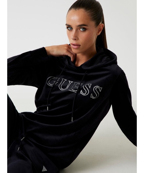Guess(ゲス)の「COUTURE Hoodie Sweatshirt パーカー(パーカー・レディース・ホワイト系その他/ブラック・LARGE/MEDIUM/SMALL/X-SMALL)」の4枚目の写真
