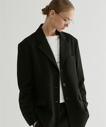 FROMWHERE（フロムウェア）の「Single Breasted Three-Button Jacket Black（テーラードジャケット）」