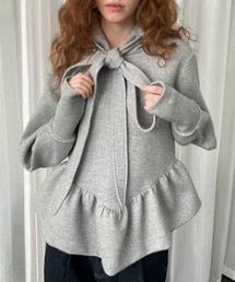 ampm（エーエムピーエム）の「リボンフーディスウェットトップス（スウェット）」