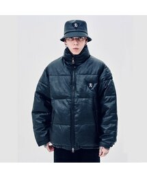 EIGHTVOLUME（エイトボリューム）の「EV E Emblem Patch Leather Short Padding (Black)（ダウンジャケット/コート）」