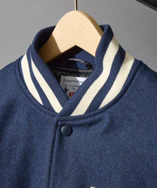 BUTWIN（バトウィン）の「【BUTWIN / バトウィン】ウール×レザーコンビスタンジャン（スタジャン・メンズ・ブラック/ネイビー・M/L/XL/S）」の16枚目の写真