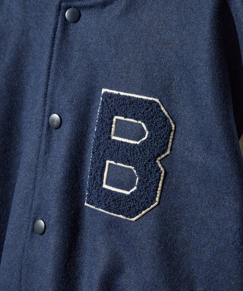 BUTWIN（バトウィン）の「【BUTWIN / バトウィン】ウール×レザーコンビスタンジャン（スタジャン・メンズ・ブラック/ネイビー・M/L/XL/S）」の19枚目の写真