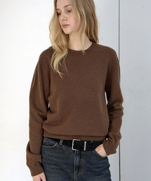 ホールガーメントラウンドニット_brown
