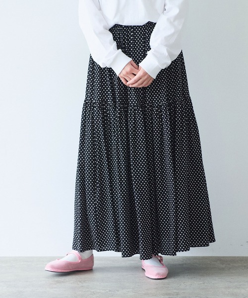 yuni（ユニ　）の「Rayon/Cupra/cotton print tiered スカート（スカート・レディース・ブラック系その他/ブラック系その他3/ブラック系その他2・FREE）」の14枚目の写真