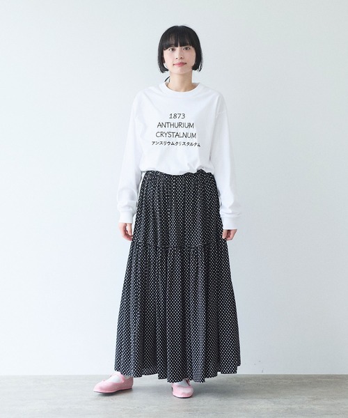 yuni（ユニ　）の「Rayon/Cupra/cotton print tiered スカート（スカート・レディース・ブラック系その他/ブラック系その他3/ブラック系その他2・FREE）」の10枚目の写真