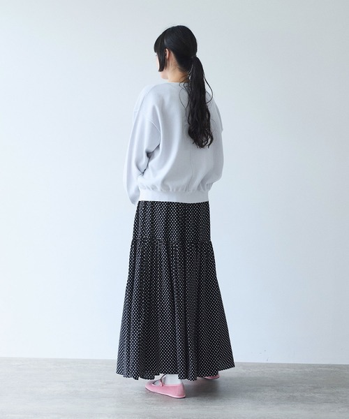 yuni（ユニ　）の「Rayon/Cupra/cotton print tiered スカート（スカート・レディース・ブラック系その他/ブラック系その他3/ブラック系その他2・FREE）」の9枚目の写真