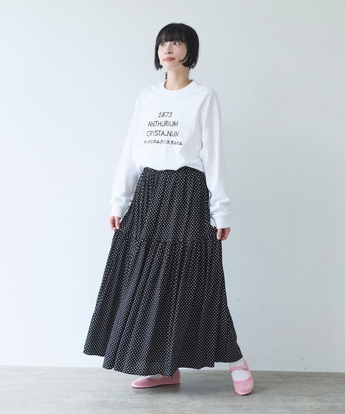 yuni（ユニ　）の「Rayon/Cupra/cotton print tiered スカート（スカート・レディース・ブラック系その他/ブラック系その他3/ブラック系その他2・FREE）」の12枚目の写真